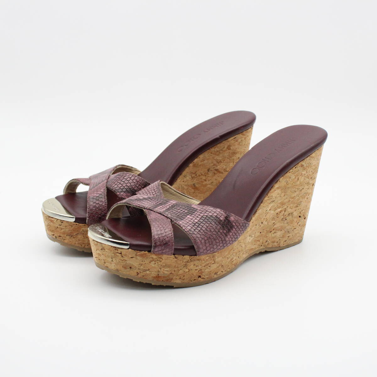 34■ジミーチュウ パンドラ ウエッジサンダル(37)超美品拍卖