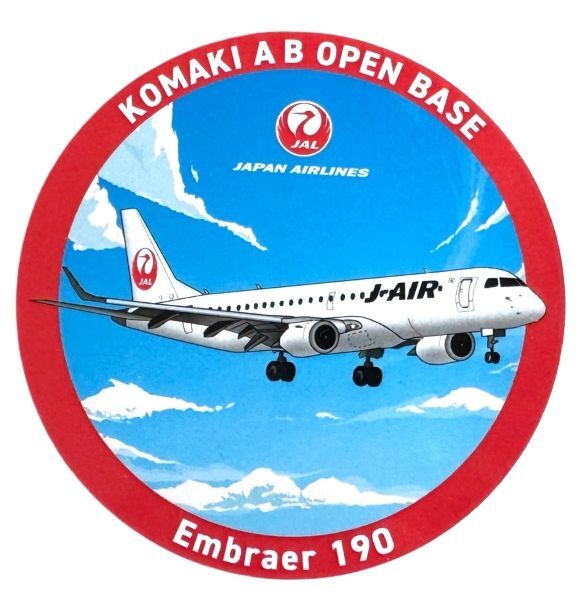 日本航空 × 航空自衛隊 小牧基地航空祭 ステッカー EMBRAER 190 KOMAKI エンブラエル JAL STICKER 飛行機 航空機 シール コラボ 新品拍卖