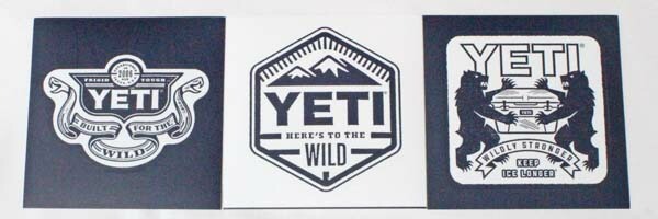 訳有 イエティ クーラー ステッカー 3種セット YETI BUILT FOR THE WILD STICKER 3 set シール アウトドア チューン コレクション 新品拍卖