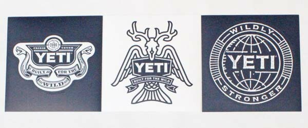 訳有 イエティ クーラー ステッカー 3種セット YETI BUILT FOR THE WILD STICKER 3 set シール アウトドア チューン コレクション 新品拍卖