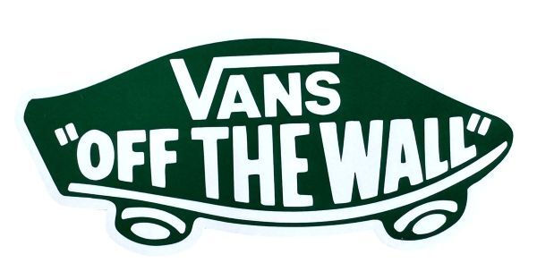 バンズ ロゴ ステッカー VANS OF THE WALL LOGO STICKER 緑 白 SK8 シール デカール アウトドア チューン デッキ スケボー デコ カスタム拍卖