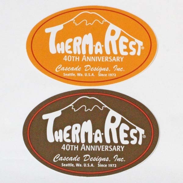 訳あり サーマレスト 四十周年記念 ステッカー 2種セット THERMAREST 40TH ANNIVERSARY STICKER SET シール ネコポス マット キャンプ 新品拍卖