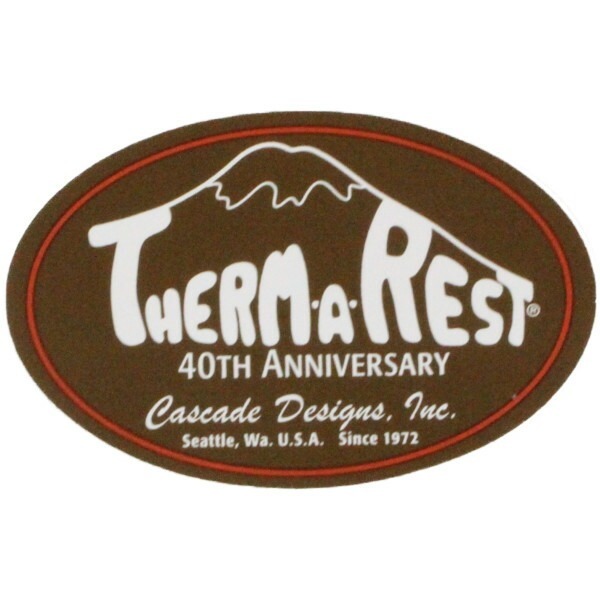 訳あり サーマレスト 四十周年記念 ステッカー ブラウン THERMAREST 40TH ANNIVERSARY STICKER 橙 シール ネコポス キャンプ コット 新品拍卖