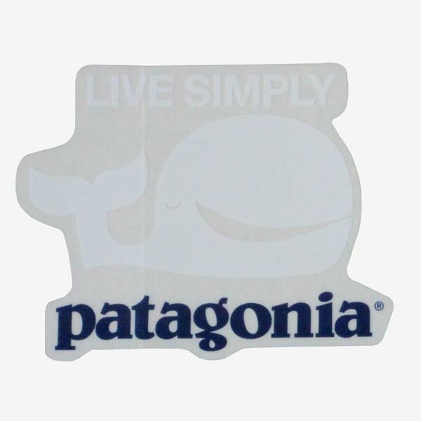 廃番 パタゴニア リブシンプリー ステッカー PATAGONIA LIVE SIMPLY くじら 鯨 ホワイト ネイビー クリア シール デカール コレクション拍卖