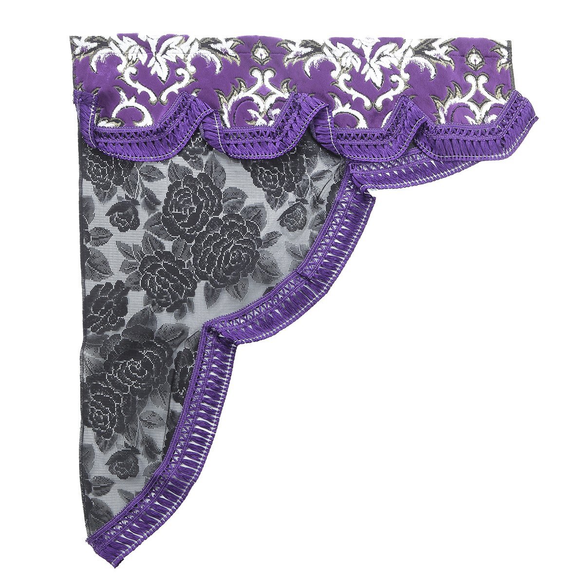 MADMAX トラック用品 内装 金華山 華恋 ロイヤルサイドカーテン Mサイズ(横650x縦750mm) パープル【送料800円】拍卖