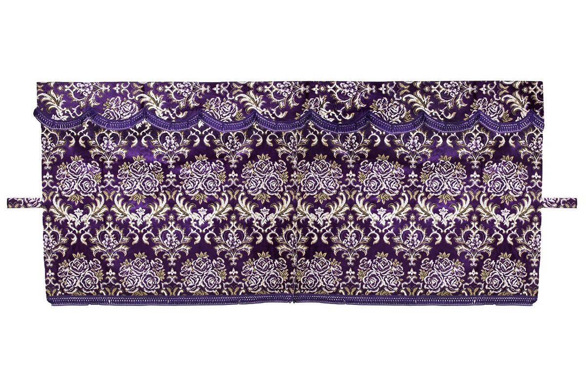 MADMAX トラック用品 内装 金華山 華恋 3点式センターカーテン セット M寸 1300×950mm パープル【送料800円】拍卖