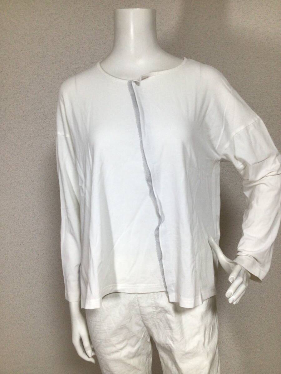 M2386/センソユニコ 芽風 着回しカットソー/38/ホワイト拍卖