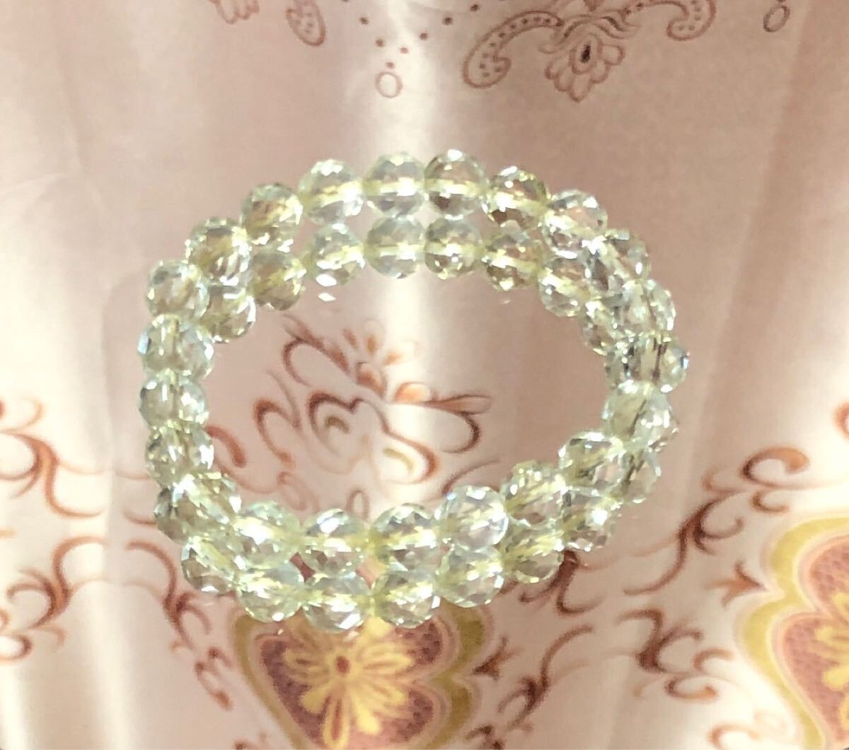 64面ミラーボールカット♪珍しい★天然水晶(黄水晶)トパーズブレスレット金運上昇♪1点限り♪拍卖