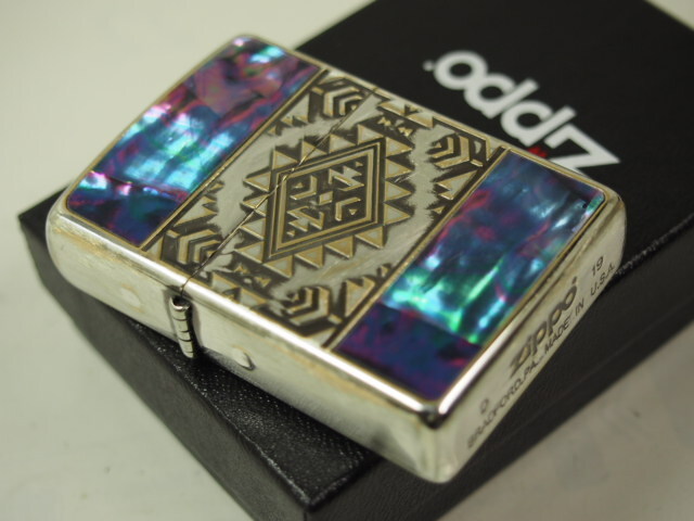 2019 Zippo シェル NATIVE PISH シルバーShell(両面)ユーズド加工新品拍卖