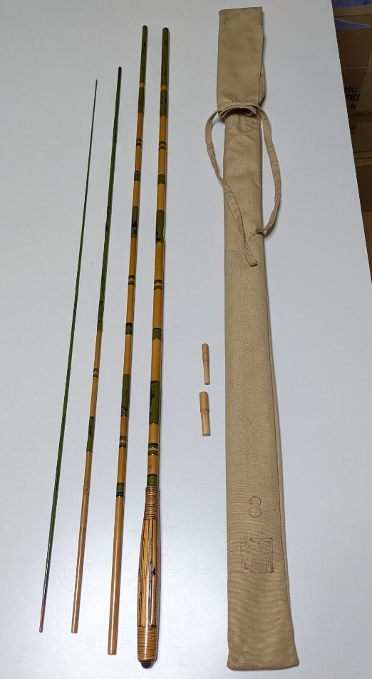 竹竿 至連 8.1尺/竹張握り 節巻き/しれん へら竿拍卖