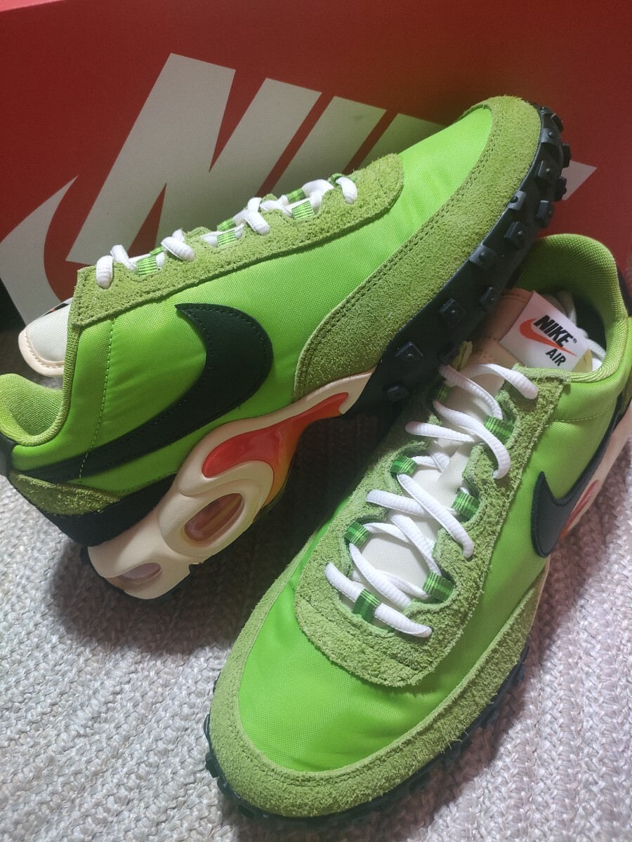 新品 未使用 NIKE AIR MAX ワッフル 27.5cm 黄緑 ナイキ エアマックス ワッフルトレーナー 2024年製拍卖