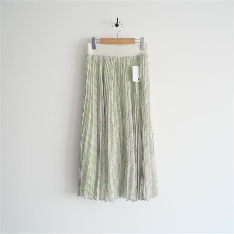 2023SS / beautiful people ビューティフルピープル / シアーチェックプリーツスカート 36 / 1325107006 / 2504-0774拍卖