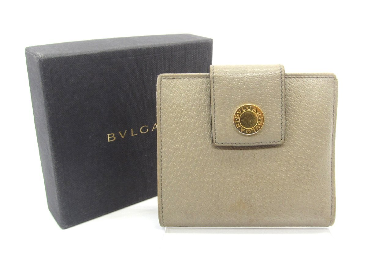 BVLGARI ブルガリ クラシコ レザー ウォレット ブラック 20409 2つ折財布 ∠UP4846拍卖