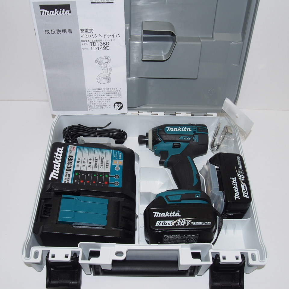 makita マキタ 充電式インパクトドライバ TD149D 18V バッテリー×2 中古 電動工具 ∴WK1766拍卖
