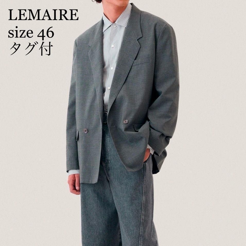 未使用タグ付 LEMAIRE ルメール ダブル テーラードジャケット ブレザー ウール リネン 定価約11万円拍卖