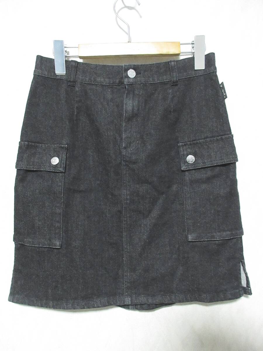 agnes b. アニエスベー デニムスカート 36 ブラック yg6956拍卖
