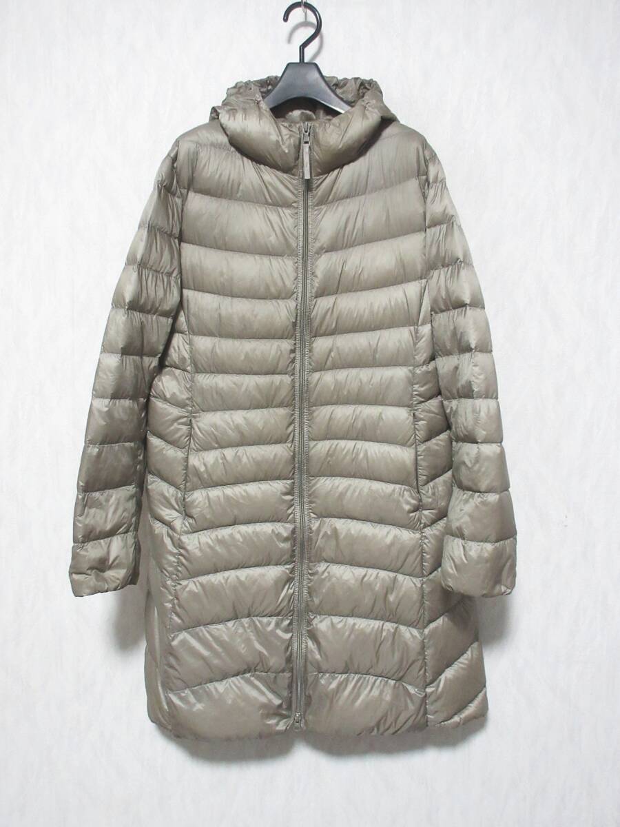 UNIQLO ユニクロ ダウンコート レディース XL 大きいサイズ グレージュ系 kn2321拍卖