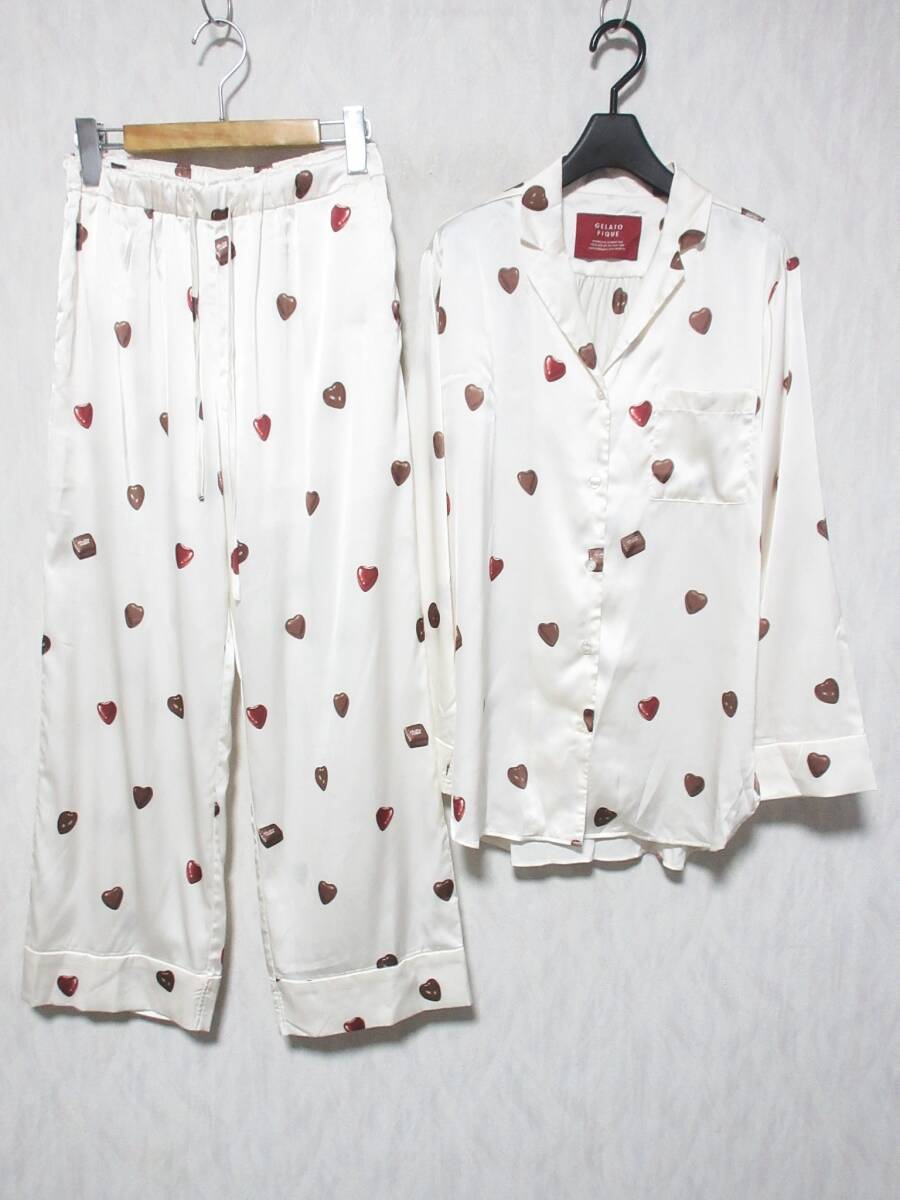 gelato pique ジェラートピケ バレンタインハートチョコレート柄シャツ パンツ セットアップ PWFT221226 PWFP221229 yg7039 拍卖