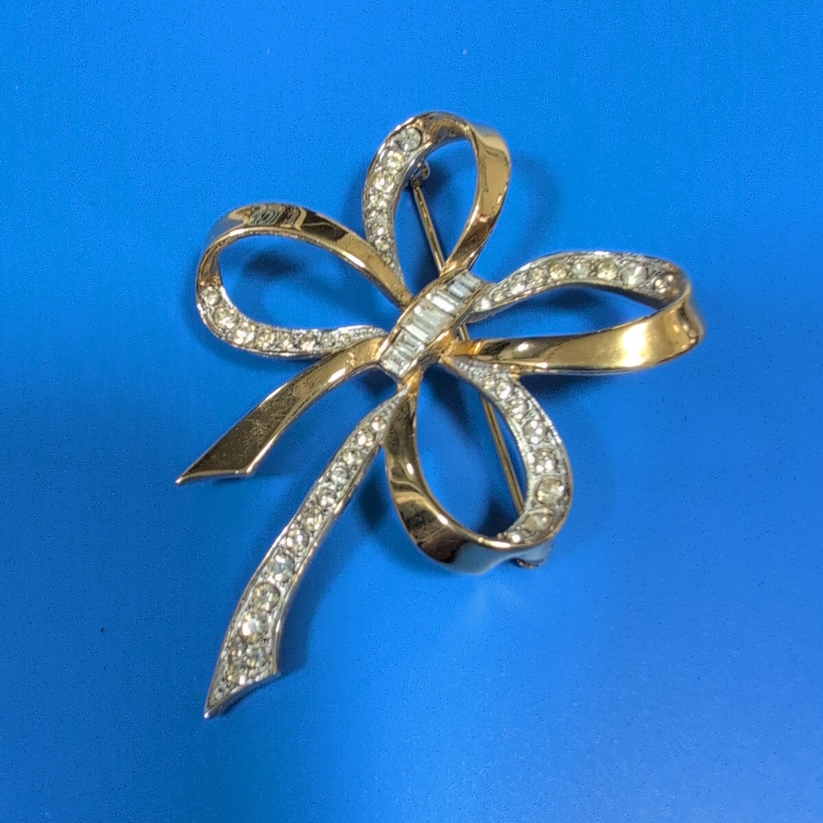 ★D'ORLAN(ドーラン)★美品★ブローチ★金メッキ★リボン風拍卖