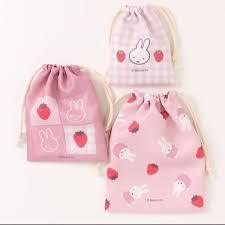★ミッフィー★ STRAWBERRY&Chocolate miffy★ストロベリー★3P巾着★レア拍卖