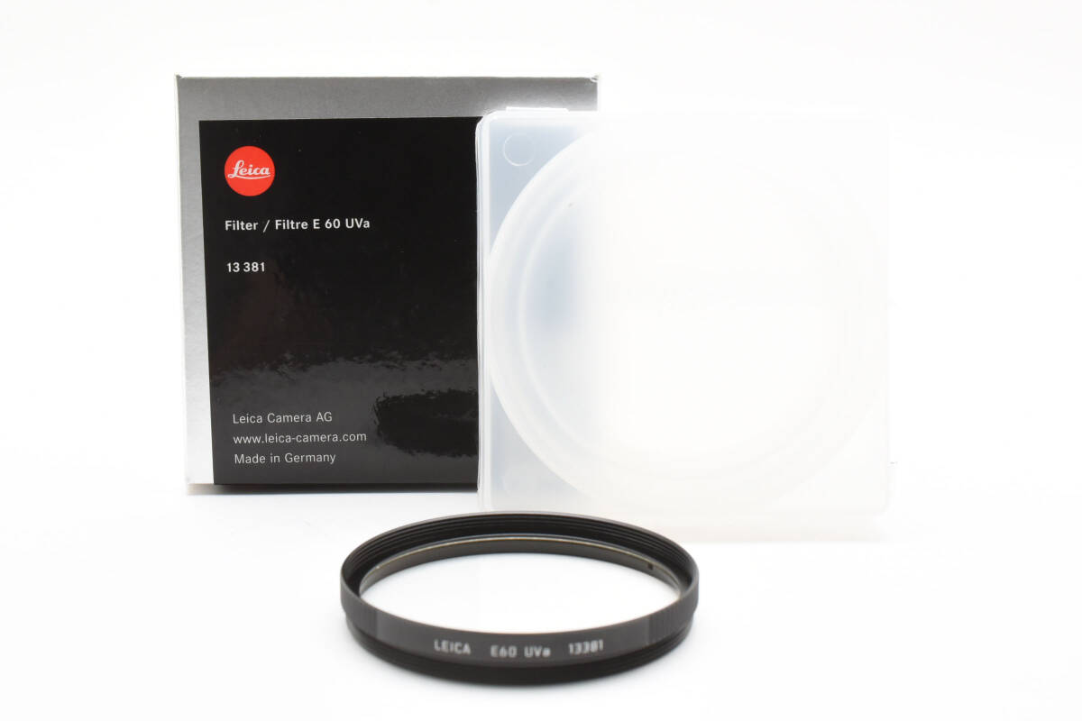 ★極上品★ Leica Filter E60 UVa 13381 ライカ レンズ フィルター ケース付き #1178拍卖
