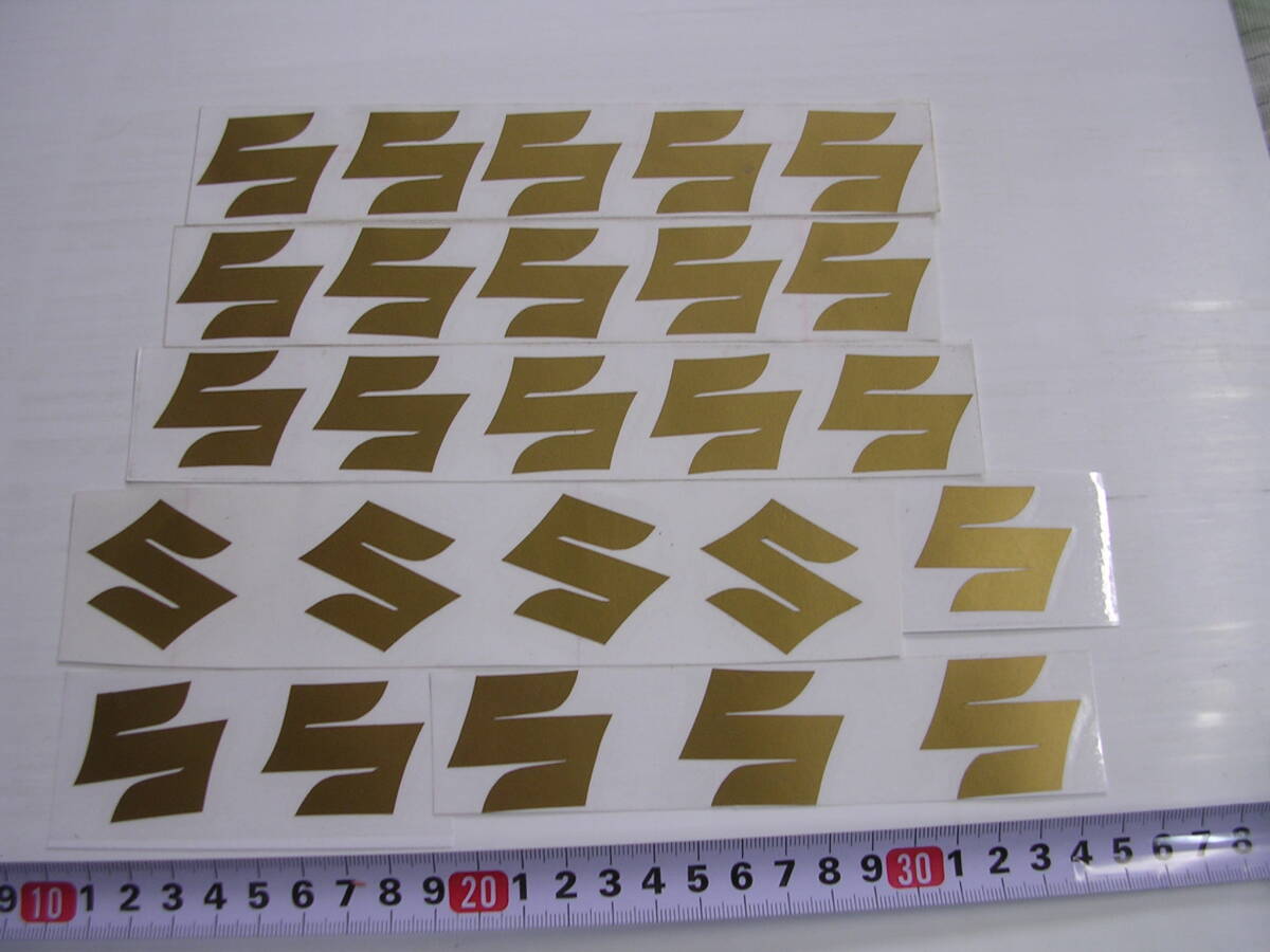 スズキ Sマーク ステッカー ミニ キン きん25枚の価格です ホイール センター キャップ カウル 拍卖