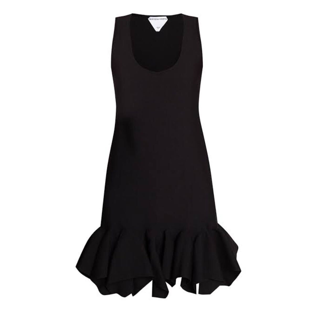 BOTTEGA VENETA ニットワンピース ブラック XS ボッテガヴェネタ ノースリーブ ギャザー拍卖