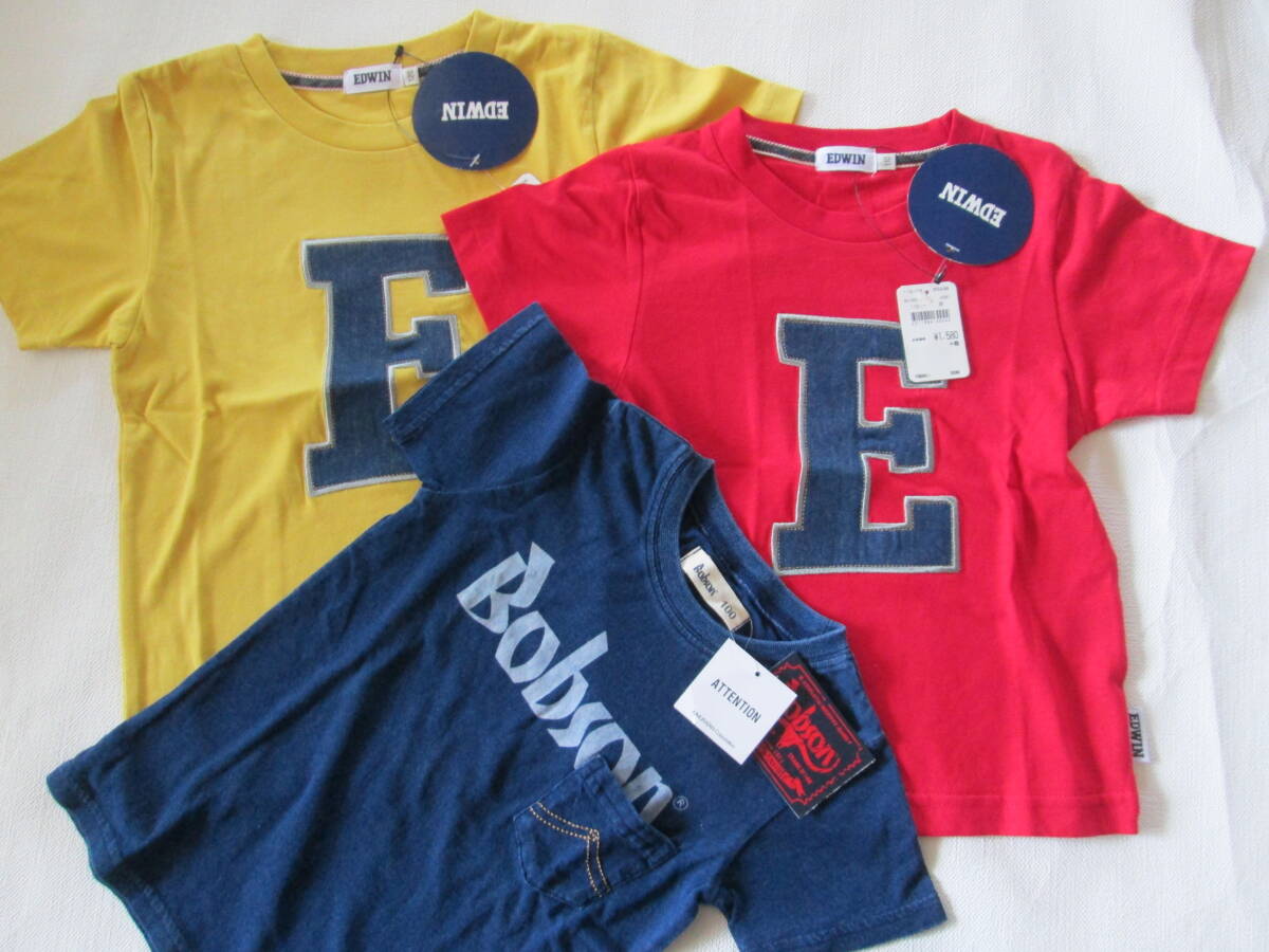 男の子 半袖Tシャツ BOBSON EDWIN サイズ100.110.120 3枚セット 新品未使用品拍卖