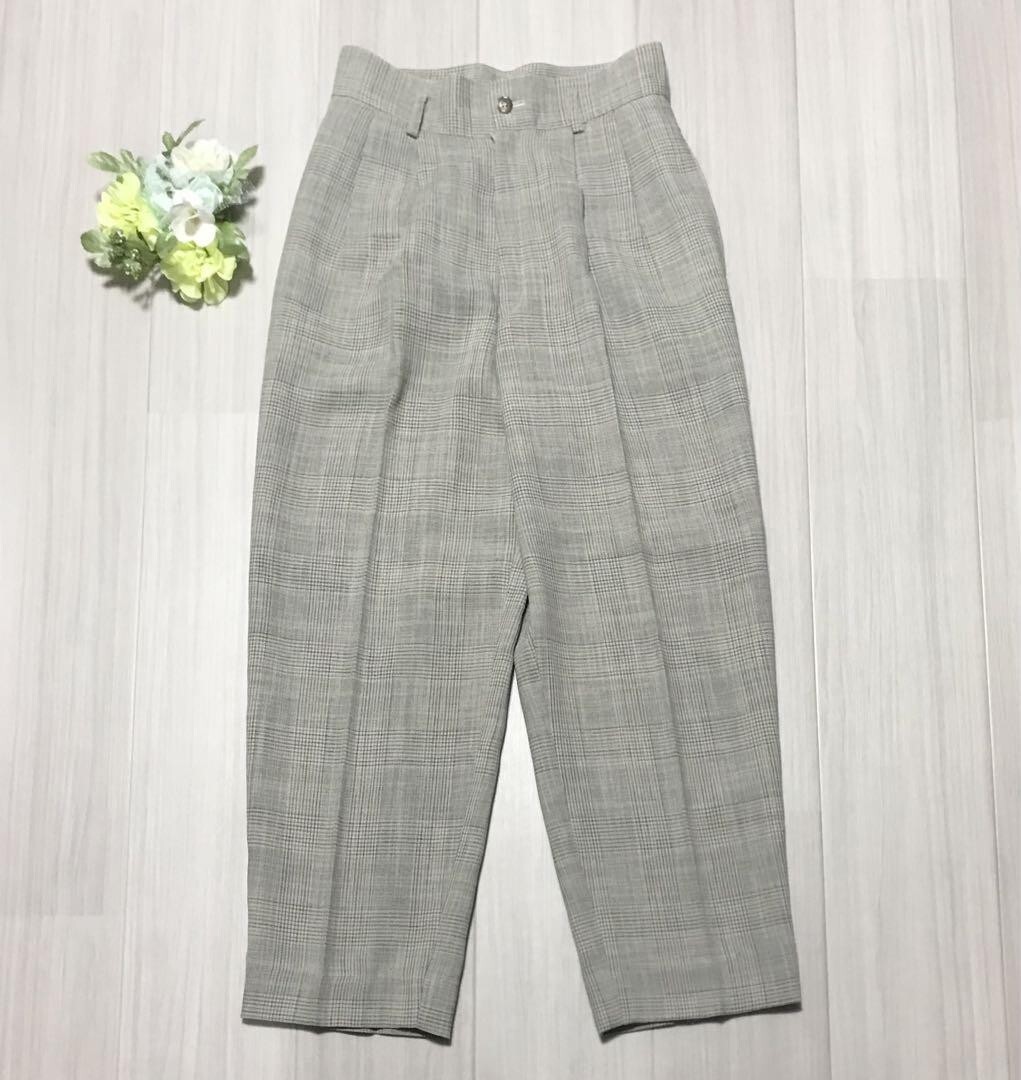 レディース チェック柄パンツ サイズW67cm(M相当) H90cm b0171拍卖