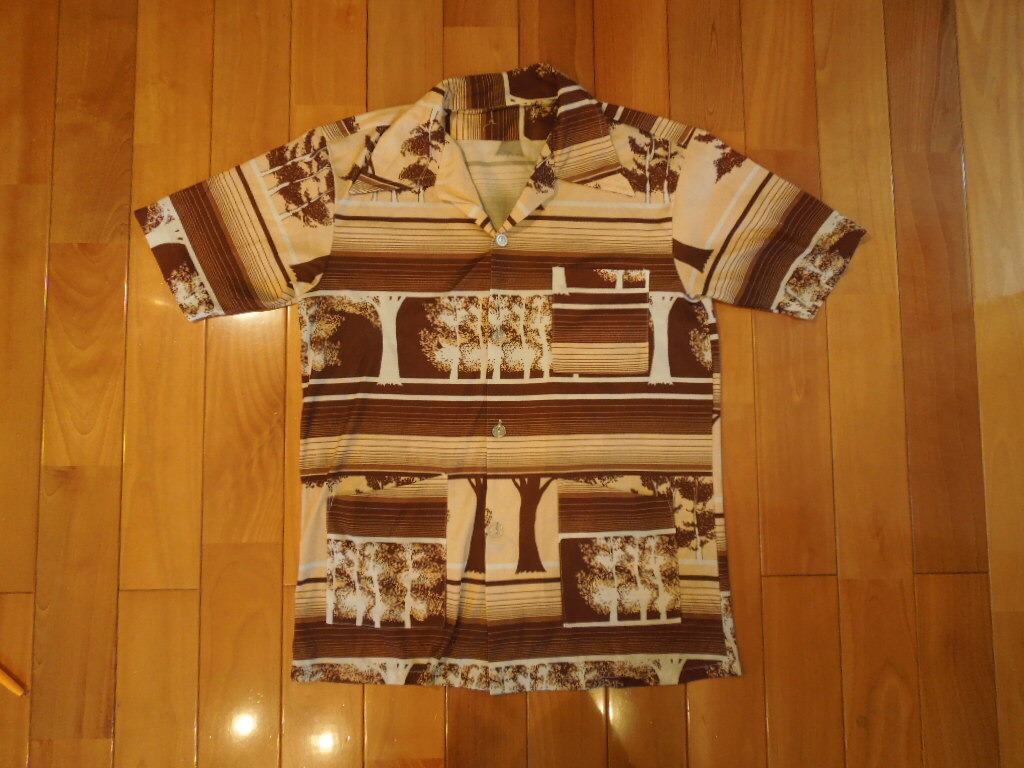 70'sヴィンテージ 半袖シャツ ポリシャツ アロハシャツ Mサイズ拍卖