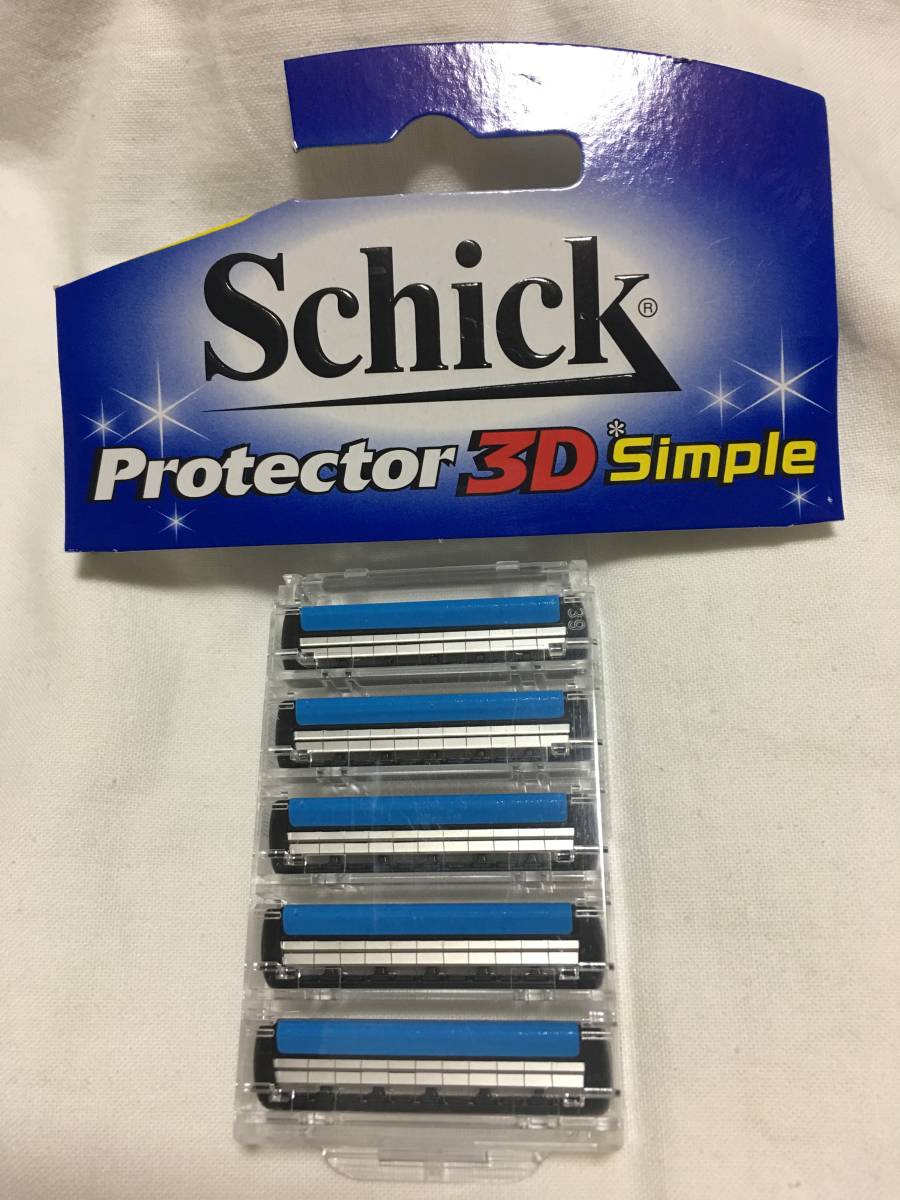 大人気 Schick シック プロテクター 3D シンプル simple 替刃 5個 ニ枚刃 お得 激安 処分 メンズ 脱毛 ボーイズ 髭剃り 男子 男性j拍卖