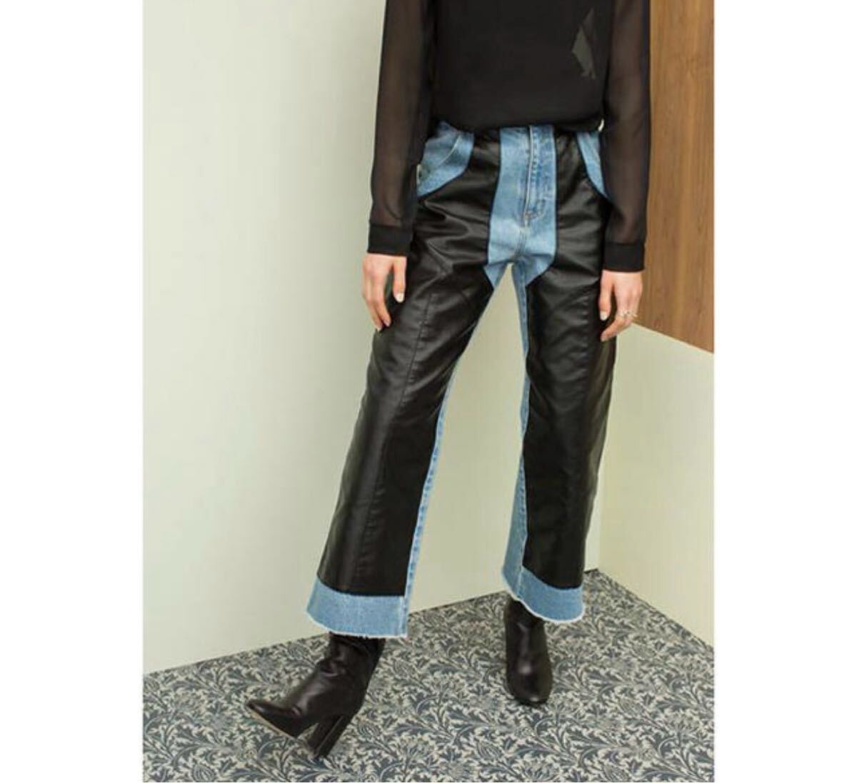 LEINWANDE Leather Chaps Denim BlueM デニム拍卖