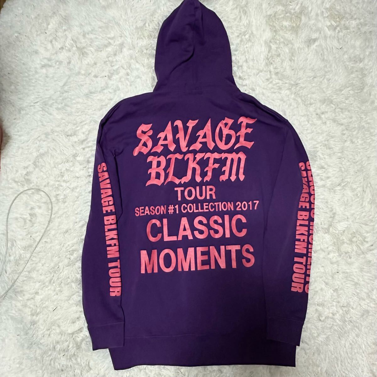 BLACK FLAME SAVAGE BLKFM TOUR パーカー XXL拍卖