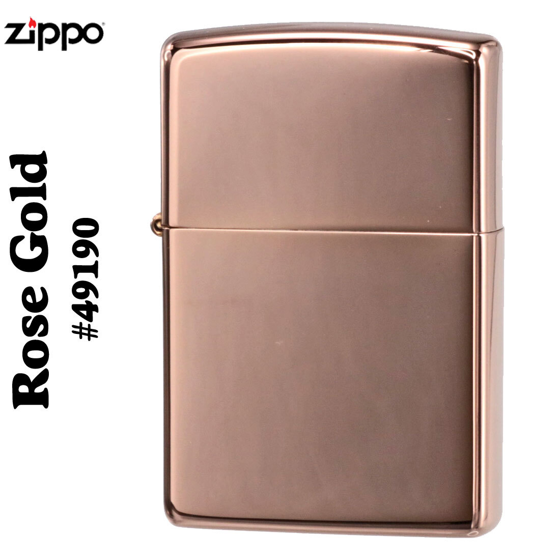 zippo(ジッポーライター) High Polish Rose Gold ローズゴールド 49190 【ネコポス対応可】拍卖
