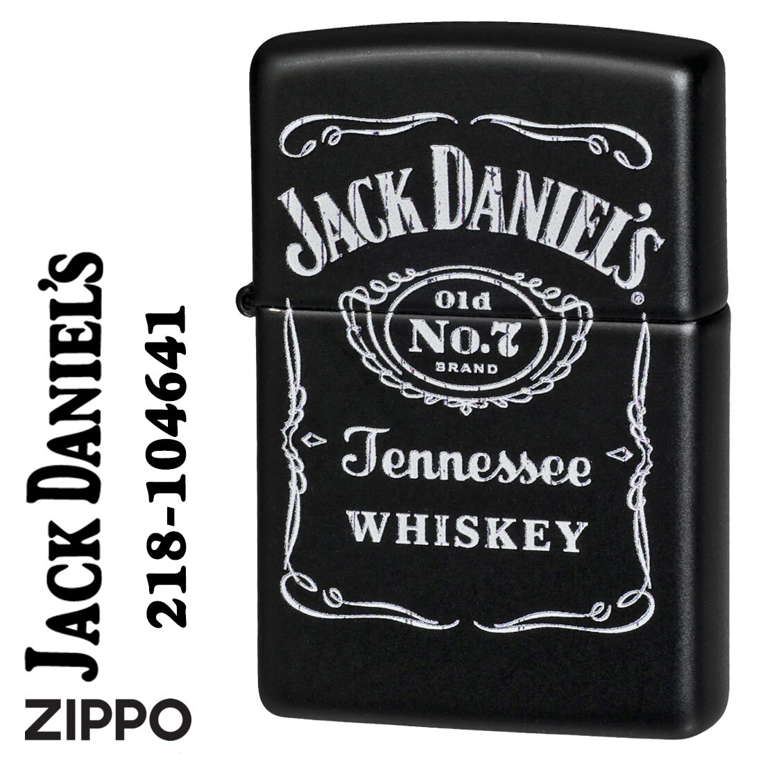 zippo Jack Daniels Black ジャックダニエル ブラックマット 2023モデル Z218-104641【ネコポス可】拍卖