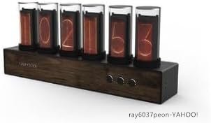 t 電子LEDグローチューブクロック シミュレーションニクシーチューブクロック Ledカラフルなデジタル時計 グロー管時計 日付表示拍卖