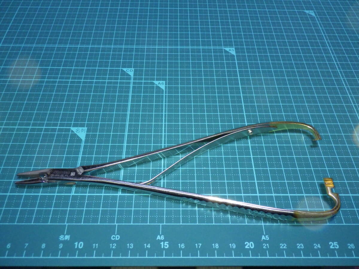A1767#配送全国 230円 手術診療器具 整形外科 アンティーク 鉗子 ピンセット ステンレス 持針器 医療器具 タオル鉗 Mizuhoika 06-806-00拍卖