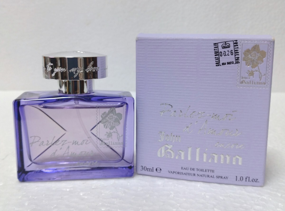 ジョン ガリアーノ パルレ・モア・ダムール…アンコール EDT 30ml ジョンガリアーノ John Galliano Parlez moi d'Amour encore 送料無料拍卖