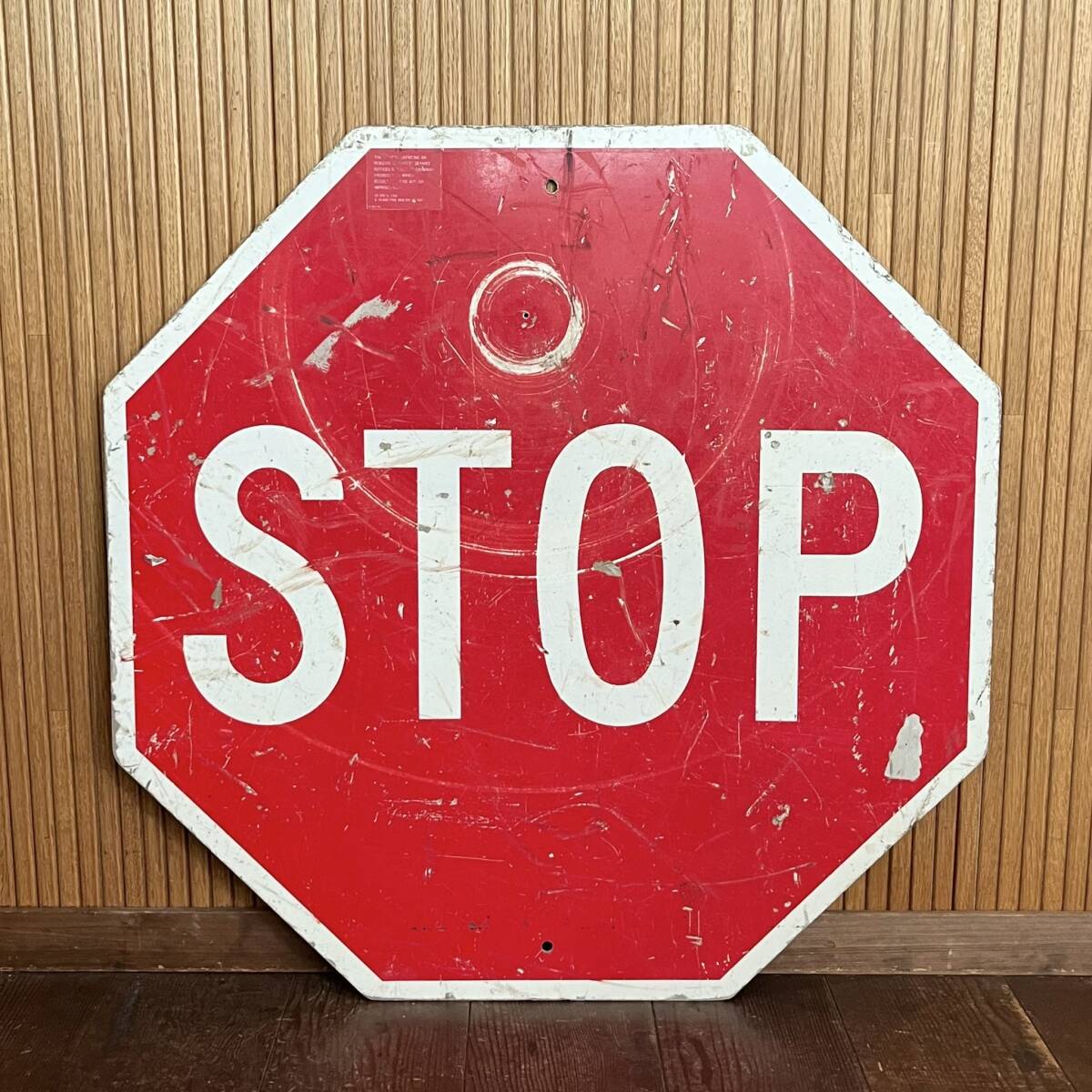 ★本物★アメリカ 看板 STOP ストップ 一時停止 立入禁止 防犯 ストリート ウォールサイン ビンテージ 標識 ガレージ 世田谷 インテリア拍卖