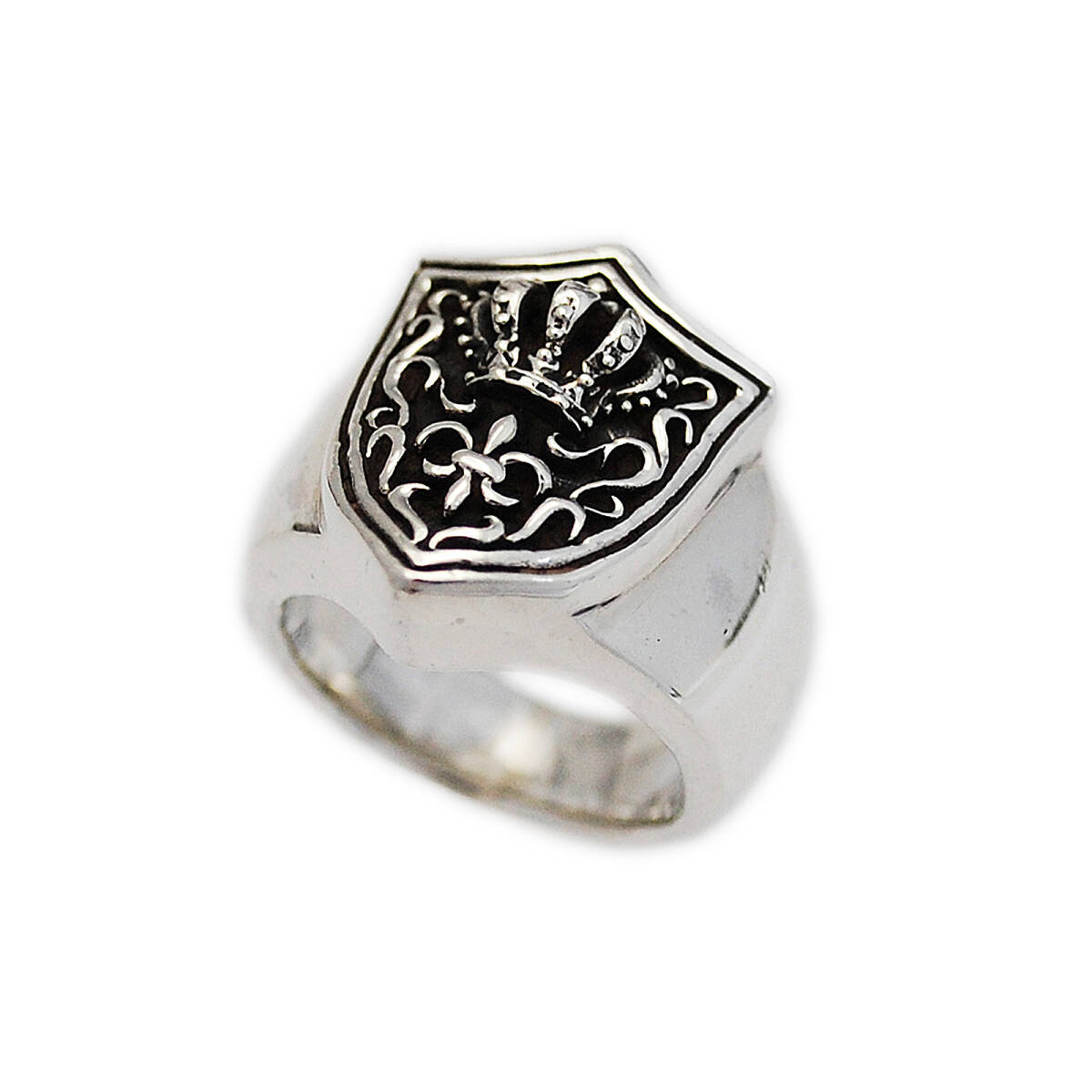 26号 クラウンシールド925シルバーリング 925刻印あり 品番 : EC-R009拍卖