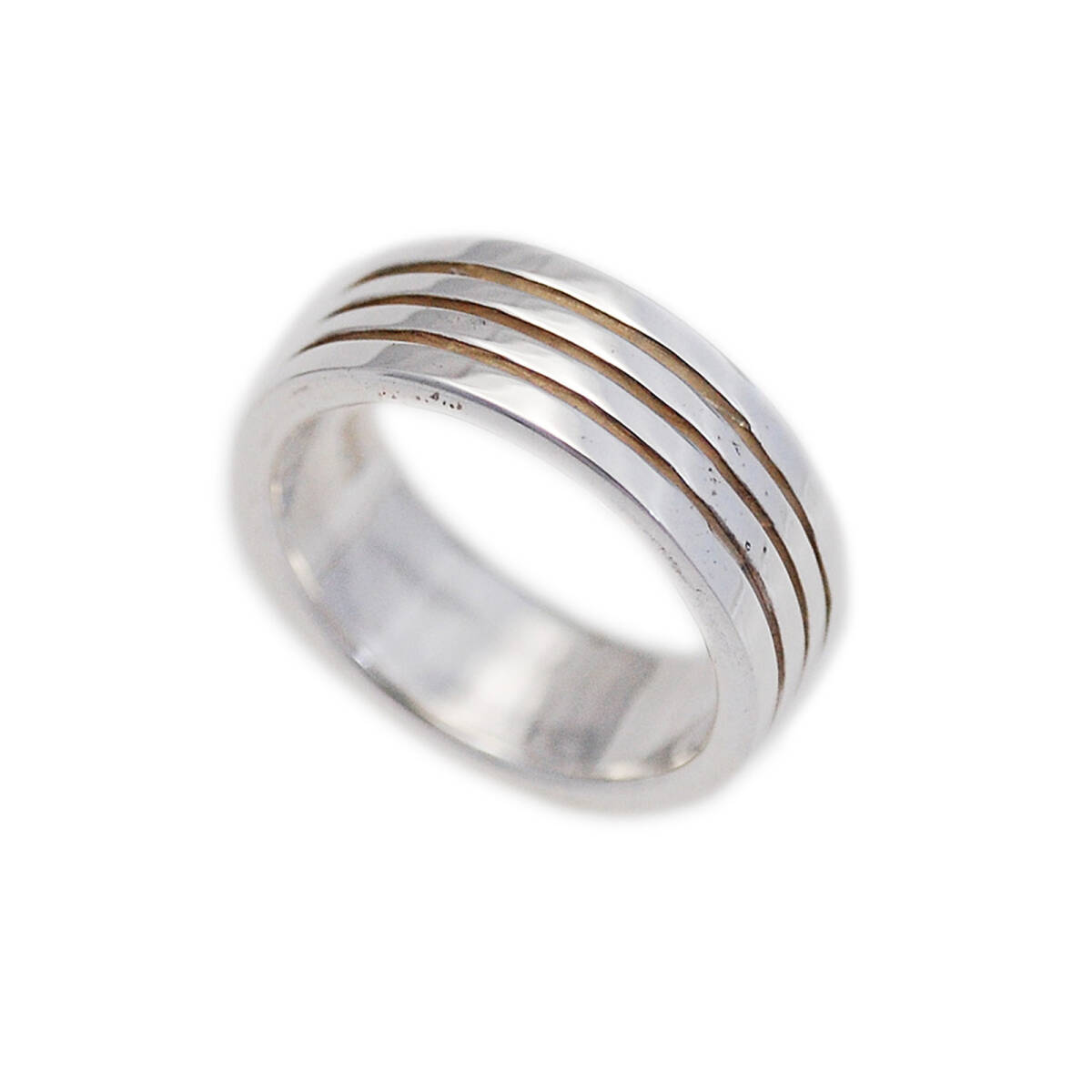 10号 スリーライン925シルバー リング 925刻印あり 品番 : EC-R027拍卖