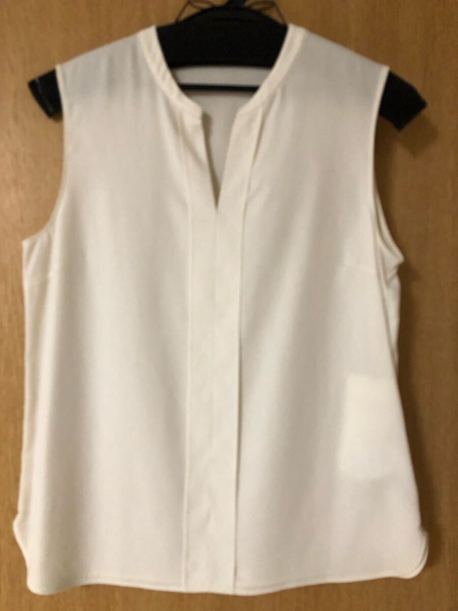 新品 トゥモローランドコレクション ノースリーブ ブラウス トップス アイボリー M。拍卖