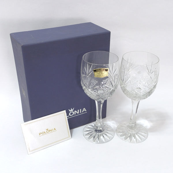 ★ POLONIA グラス ポロニア ルーマニア製ペアワイングラス T-113 (0220515994)拍卖