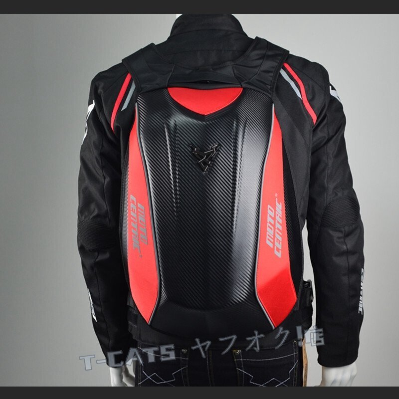 ☆新品4色選択 バイクウエア 炭繊維 摩耗性 リュックサック レア物 ツーリング 防水 レーシングトップ/レッド拍卖