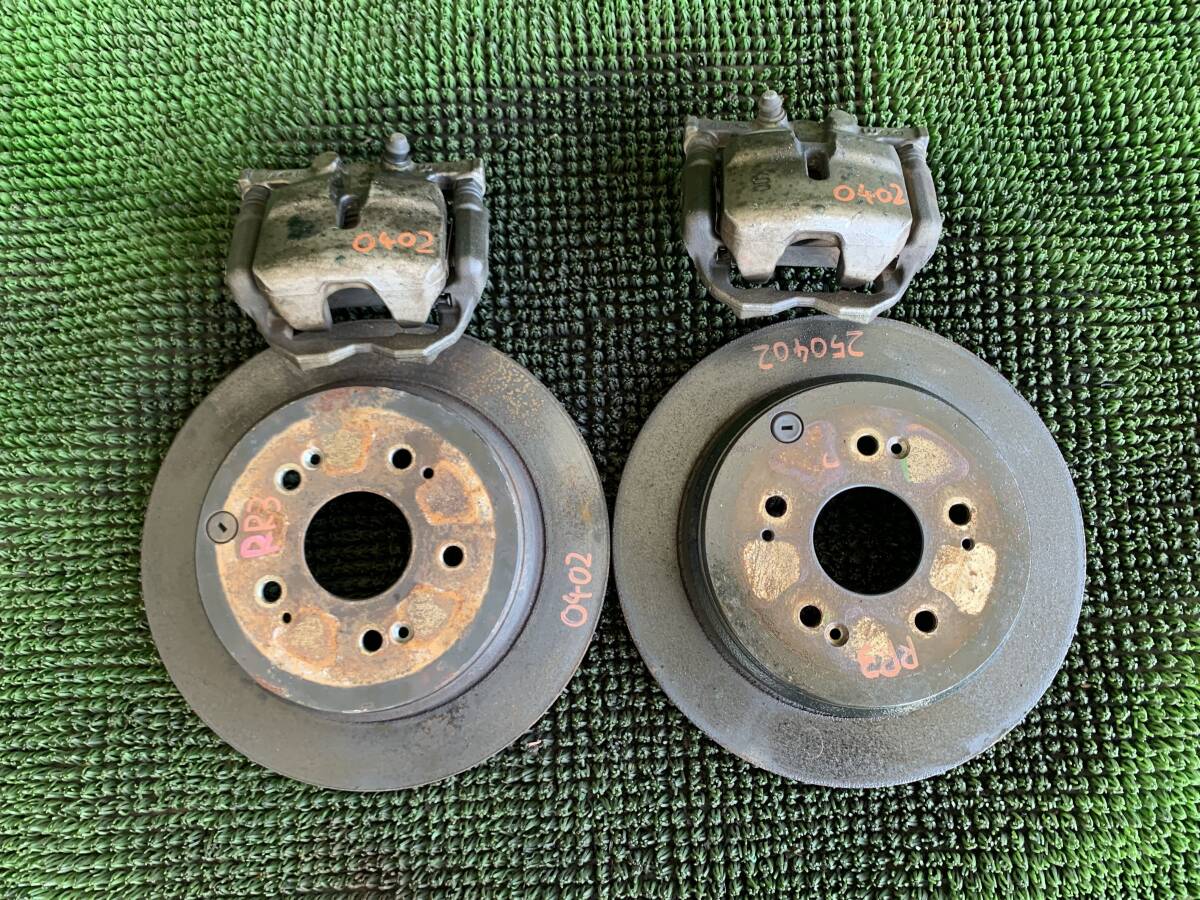 ●即決値段●ガタなし● 94249KM ホンダ エリシオン RR1 RR2 RR3 RR4 純正 リア ブレーキキャリパー 左右 ディスクローター 左 右拍卖