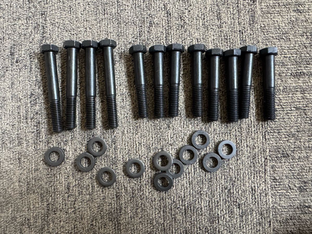 55-57ベルエア58-70インパラスモールブロック用オリジナルタイプエキゾーストマニホールドボルトセット。インパラエキマニボルトエルカミ拍卖