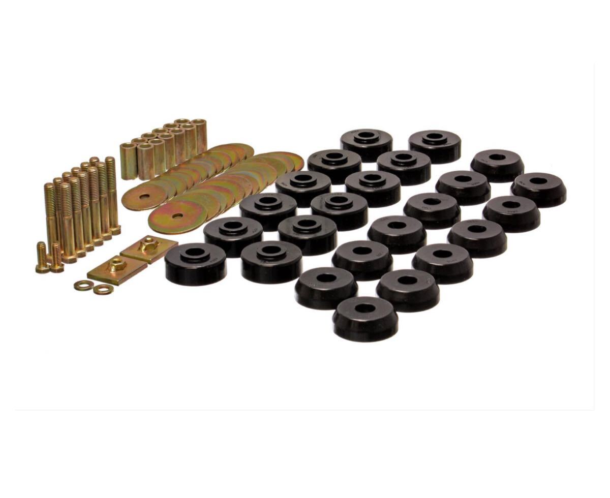 1959-64インパラコンバーチブルエナジーウレタンボディマウントセットブラック。インパラコンバーボディマウント ベルエアエルカミーノ 拍卖