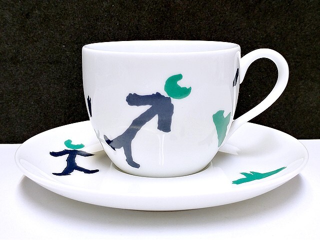 3QV売切!税無し☆たち吉★Adam&Eve★カップ&ソーサー★デミタス★エスプレッソ★人モチーフ★現状★現品限り★0425-6拍卖