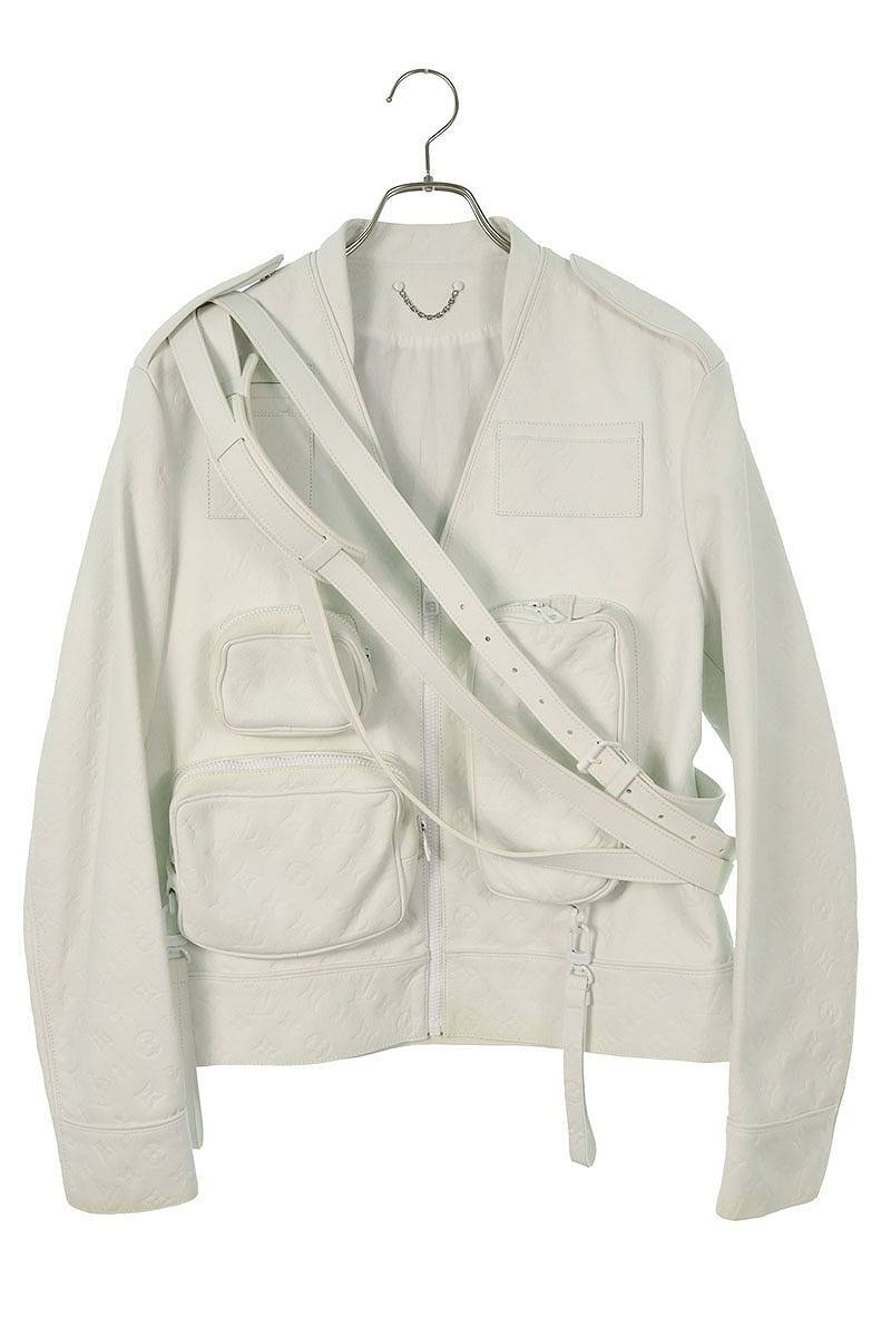 ルイヴィトン レザージャケット 19AW サイズ:44 モノグラム アドミラルレザージャケット 中古 BS55拍卖