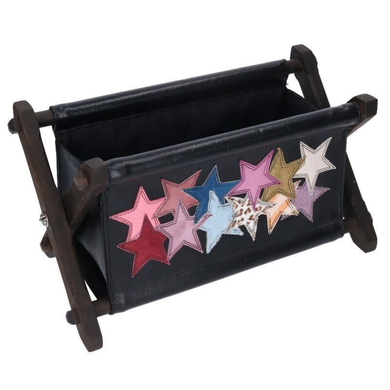 クロムハーツ REMOTE CONTROLLER RACK マルチスターパッチエボニーレッグレザーリモコンラック 中古 SJ02拍卖